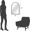 Arch Wall-Mounted Mirror Aluminum Alloy Frame Bathroom Wall Mirror for Vanity Living Room, Bedroom Entryway Room Home Decor 20