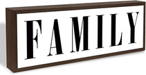 Family Sign, Decorative Framed Wooden Box Sign, Modern Farmhouse Home Decor, Living Room Decors, Kitchen Decor Art, Shelf Counter Tabletop Decoration, Housewarming Gift