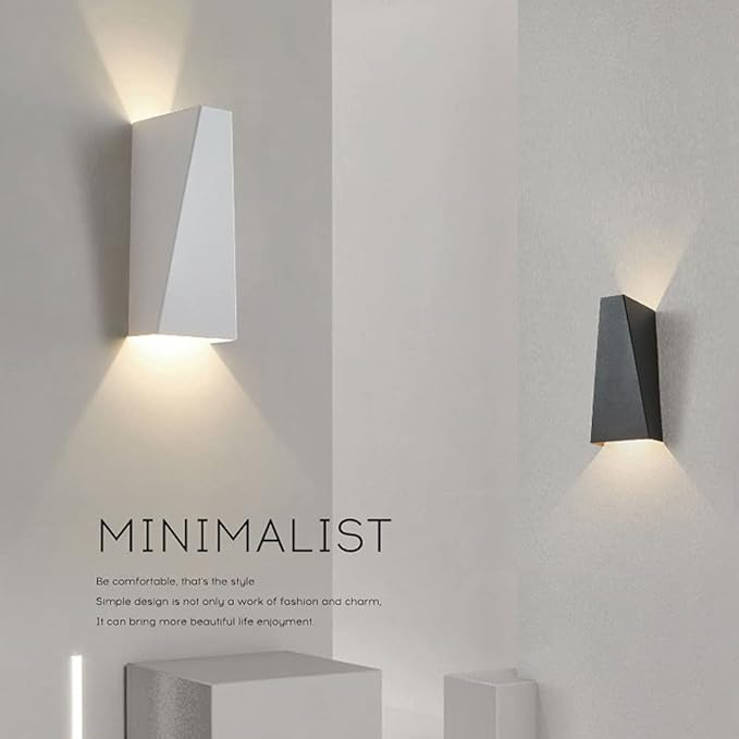 Modern Wall Light LED Sconce Up Down Metal Wall Spot Lamp, Indoor Lighting Fixtures Bedside Night Lamps for Living Room Bedroom Hallway Home Decorative Wall Wash Lights (Color : White-3000K)