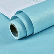 MelunMer Blue Peel and Stick Wallpaper 197In L 15.7In W Self Adhesive Removable Wallpaper for Bathroom/Bedroom Modern Contact Paper Silk Textured Blue Contact Paper for Cabinets Shelf Waterproof