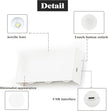 Shelprojsu LED Cordless Wall Sconce, 5200mAh Rechargeable Battery Operated Wall Lamp with Remote Control, 3 Colors and Dimmable Magnetic Wireless Wall Light (White, 1)
