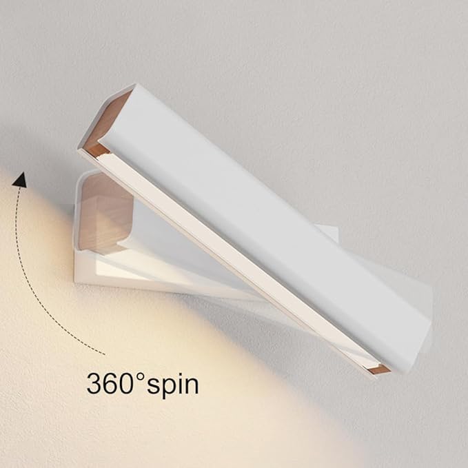 Linear Adjustable Wall Light Modern 4W LED Warm Light Wall Sconce Indoor 360° Rotation Wall Mounted Light Fixture, Aluminum Picture Lights for Gallery, Bedroom, Corridor (22cm/8.66")