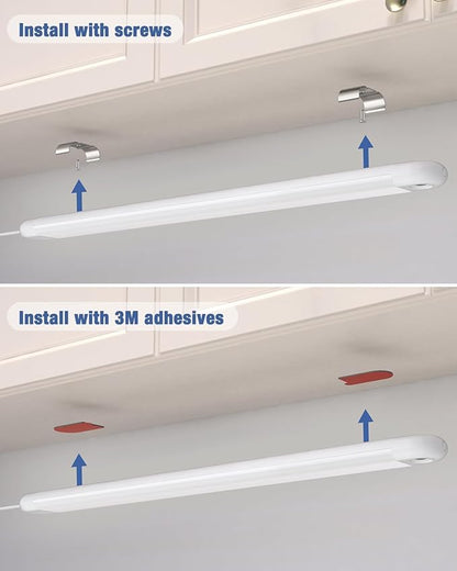 MYPLUS 36" Under Cabinet Lighting, Hand Wave Sensor Under Counter Lights for Kitchen, 600LM Bright LED, 5 Color Temps, Dimmable Under Cabinet Lights Plug in for Desk,Sink,Workbench