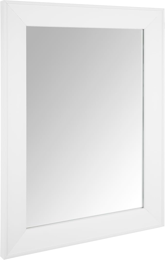Ruomeng Rectangular Wall Mirror 12" x 16" Beveled Framed Mirror for Bathroom, Bedroom, Entryway, Living Room, White