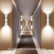 Modern Indoor Wall Sconces Set of 2, Up and Down White Wall Sconces, Mid Century Indoor Wall Light Fixture, Hardwired Wall Mounted Lamp for Living Room, Bathroom, Bedroom, Hallway, 18inches