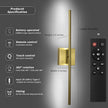 Battery Operated Wall Sconce Set of 2 Rechargeable Wireless Cordless 12000ma 360° Rotation Large Wall Lights lamp Modern Decor Linear Long Metal Gold 28