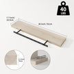 SAUMONIERES Floating Shelves 8 Inch Deep Solid Wood Wide Wall Shelf Set of 2 Wall Mounted for Bedroom Bathroom Living Room Kitchen, 36 Inch Natural