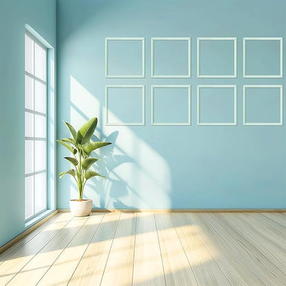 3 Frames 24 x 24” Premade Wainscoting Panels, Pre-Cut Accent WallMolding Kit, WallPanels for Interior WallDecor