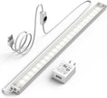 ASOKO Under Cabinet Led Lighting, 12 Inch Light Strip Bar, Daylight White 5000K Dimmable Plug in USB Light, Small Thin Led Under Counter Lighting for Kitchen/Room/Shelf/Desk/Display Case