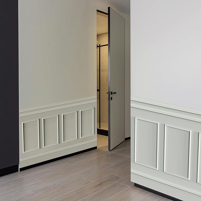 Melkus Peel and Stick Wall Molding Kit, 3 Sets 16"x24" Precut Wainscoting Panels, Self Adhesive Molding Trims for Interior Wall Décor