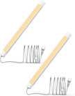 ASOKO 16 Inch Under Cabinet Lights,Plug and Play Under Counter Lighting,2700K Warm White with 700LM Bright,ETL Light Bar with ON/Off Switch for Kitchen,Under Desk,Workbench-2 Pack