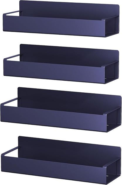 4 Pack Moveable Fridge Magnetic Spice Racks,Metal Purple