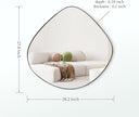 Irregular Wall Mirror Matel Matte Black Framed Wall Mirror for Living Room Bedroom Bathroom Entryway Wall Decor 28.2