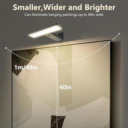 MIOBLUE 2Pack Rechargeable Picture Lights for Wall, Painting Light Battery Powered with Remote, Art Lights Picture Frame Lights,Dartboard Light with 3 Color Temperatures