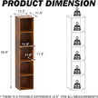 5 Cube Storage Organizer, 5 Tier Cube Low Bookcase Freestanding Storage Display Organizer, Five-Cubes Open Shelf Bookshelf for Home Office (Retro Brown, 5-Cube)