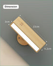 Wall Sconces Battery Operated Set of Two,Rechargeable Wall Lamps for Bedroom,Wall Lights Wireless Dimmable,Wood Wall Sconce with 360 Rotation,Peel and Stick Wall Sconces for Bedroom Bedside