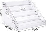 Acrylic Spice Rack, Tiered Spice Rack Shelf Seasoning Organizer for Countertop, Cabinet, Pantry, Kitchen Storage - 5 Tier, 2PCS