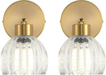 Wall Sconces Vintage Fixture Light, Vanity Lights for Bathroom, Modern Wall Light Fixtures, Metal Sconces Wall Lighting with Glass Shade, Farmhouse Wall Lamp for Bedroom Living Room