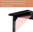 DINZI LVJ Long Wall Shelves, 39.4Inch Wall Mounted Shelves Set of 2, Extra Large Floating Storage Ledges with Sturdy Metal Brackets for Living Room, Bathroom, Bedroom, Kitchen, Espresso