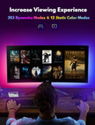 Under Monitor RGB Light Bar, LED Light for Desk Gaming Setup, USB Powered Keyboard Light, 12 Inch 5V, 353 Color Change Modes, Wireless Remote, LED Ambient Lights for Room Decor, Desk Setup, PC