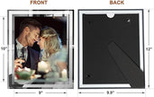 IZIDDO 8x10 Picture Frames Set of 2, Sliver Photo Frame for Tabletop, Glass Picture Frame, Horizontally or Vertically