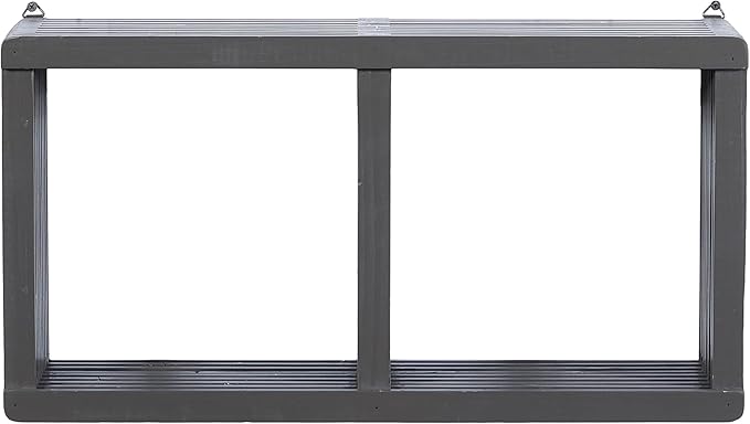 Deco 79 Wall Shelf, 23" L x 7" W x 12" H, Grey