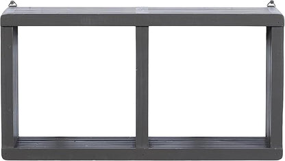 Deco 79 Wall Shelf, 23" L x 7" W x 12" H, Grey