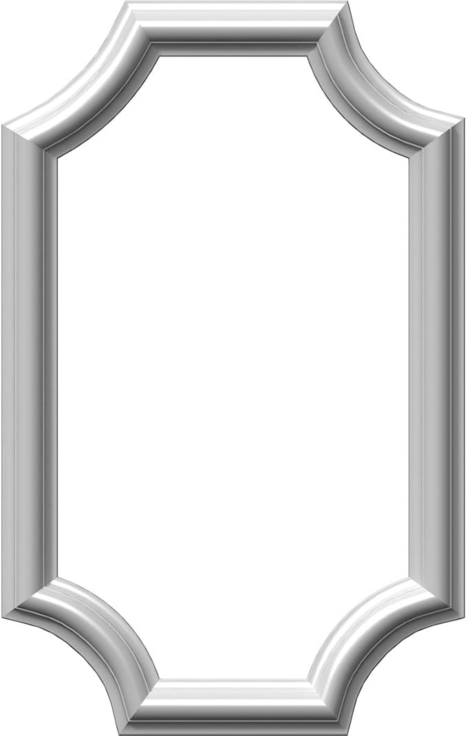Ekena Millwork PNL12X20AS-02 12"W x 20"H x 1/2"P Ashford Molded Scalloped Wainscot Wall Panel,Factory Primed White
