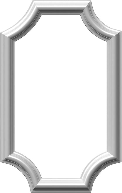 Ekena Millwork PNL12X20AS-02 12"W x 20"H x 1/2"P Ashford Molded Scalloped Wainscot Wall Panel,Factory Primed White