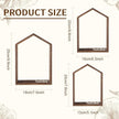3 Set Wall Shelf 9.8 x 7.1 Inch Wooden Hanging Shelf Deep Display Storage Shelves Floating Shelves for Home Office Room Mini Figures Potted Plants Wall Decor(House,Brown)