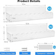 12 inch Spice Rack Wall Mounted,4 Pack Spice Organizer Shelf for Stove Cabinet Pantry Door, Adhesive or Screw Hanging Wall Spice Shelf Storage Holder in Kitchen and RV - Frost Color