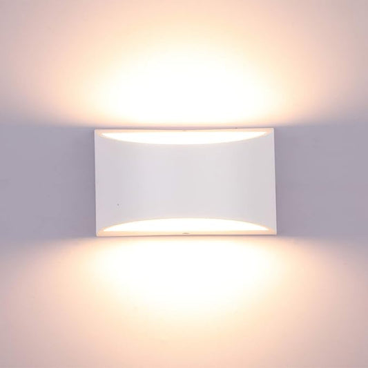 Lightess Modern LED Wall Sconce Light Dimmable 12W Up Down Wall Light for Bedroom Living Room, Warm White