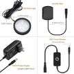YGS-Tech LED Under Cabinet Lighting Kit, 1020 Lumens LED Puck Light, 3000K Warm White, CRI90+, Touch Dimming, Black Trim All Accessories Included, for Kitchen, Closet Lights, Safe Light, 6-Pack
