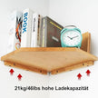 Corner Wall Shelves, Corner Floating Shelves Set of 2 Solid Oak Wood Display Shelf with Wire Hole Small Plant for Kitchen Living Room