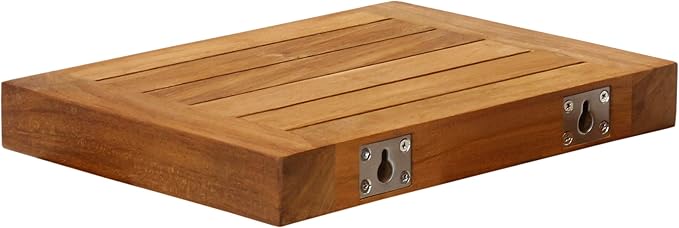 AquaTeak 12" Moa Teak Floating Wall Shelf - 12 Inch