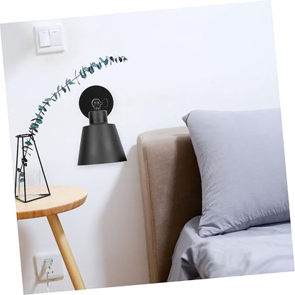 Nordic Modern Wall Light Black Wood Corridor Lamp Simple Chic Bedroom Wall Mounted Lamp for Hallway Stylish Minimalist Decor for Bedside and Balcony Lighting