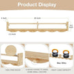34Inch Nursery Bookshelves,Set of 4,Wall Floating Shelf Kids Coat Rack with 6Hooks,Hanging Book Shelf for Baby Nursery Room Décor， Patent Number: 29958098(Burlywood, 34)