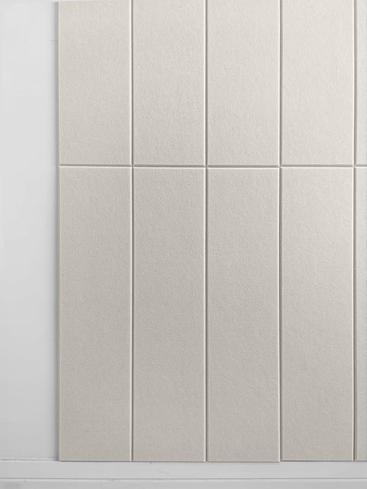 Shiplap Felt Wall Panels for Interior Wall Decor, Accent Wall Paneling for Bedroom Living Room & Office, Peel and Stick, Sound Absorbing – 24 Pack Felt Wall Tiles with Adhesive - Beige