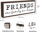 Friends are Family We Choose Sign, Friendship Wood Sign, Modern Farmhouse Wall Decor, Decorative Wooden Table Signs, Home Party Decor, Friend Gift, Long Wooden Box Signs