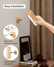 Wall Sconces Battery Operated Set of Two,Rechargeable Wall Lamps for Bedroom,Wall Lights Wireless Dimmable,Wood Wall Sconce with 360 Rotation,Peel and Stick Wall Sconces for Bedroom Bedside