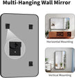 Koonmi Black Framed Bathroom Mirror - 36x60 Inch Shatterproof Tempered Glass Vanity Mirror for Bathroom Sink, Wall Mounted with Matte Aluminum Alloy Frame, No Distortion, Modern Decor