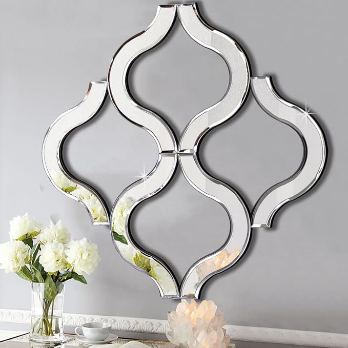 DMDFIRST Arc-Shaped Decorative Wall Mirror Silver 20