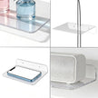 Small Floating Shelves Acrylic Wall Shelf 2 Pack Hanging Shelves for Bedroom, Gaming Room, Living Room, Bathroom, Office with Cable Clips (Clear)