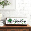 Funny St Patricks Day Decor, Skeleton Man Sign, Shamrock Decor, St Patricks Day Decoration for Home Office Coffee Bar Club, Farmhouse Framed Plaque Signs, 9.5x3.1x1 inches
