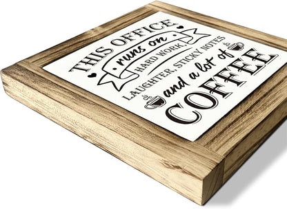 Easy Vibe Office Decor - Inspirational Wooden Box Sign, 5.9 * 5.9 inches