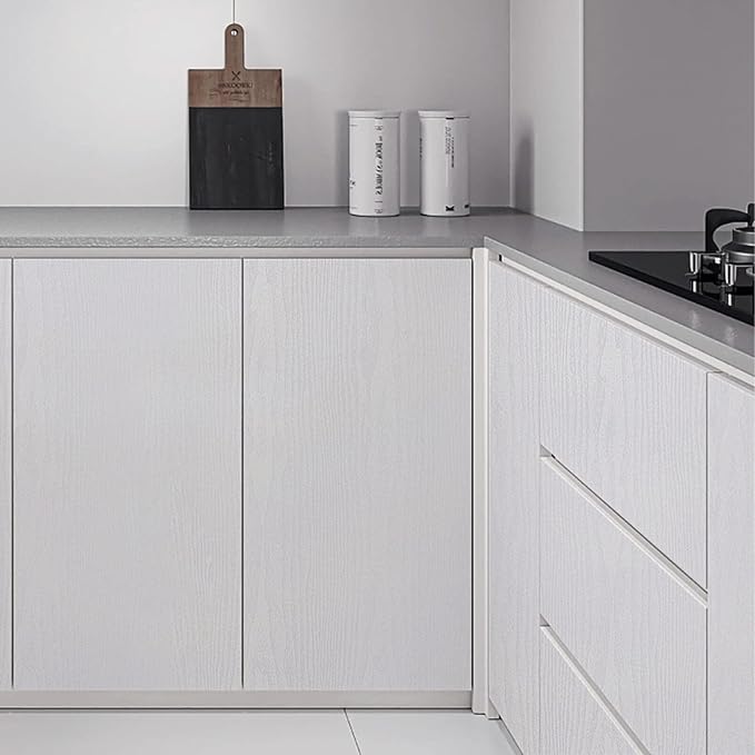 Heroad Peel and Stick Wallpaper Wood Contact Paper Wood Wallpaper White Wood Grain Contact Paper Thicken Textured for Cabinets and Drawers Countertops Waterproof Self Adhesive Vinyl 23.6