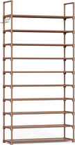 Kitsure Shoe Rack for Closet - 10-Tier Shoe Organizer with Hook Rack, Large-Capacity & Space-Saving Shoe Shelf for Entryway, Bedroom, Living Room,32.2