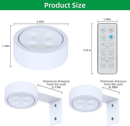 4 Pack Wireless Picture Lights for Wall, Magnetic White Rechargeable Picture Light Battery Operated with Remote 3 Lighting Modes Painting Light for Art Display, Battery Wall Lights for Photo Gallery