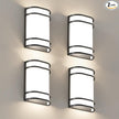 Led Wall Lights Indoor- 10 Inch Modern Wall Sconce Lighting 3000K/4500K/6000K Adjustable Led Wall Lamps for Hallway, Staircase, Corridor, Bedroom, Living Room, Kitchen (Black, 4 Pack)