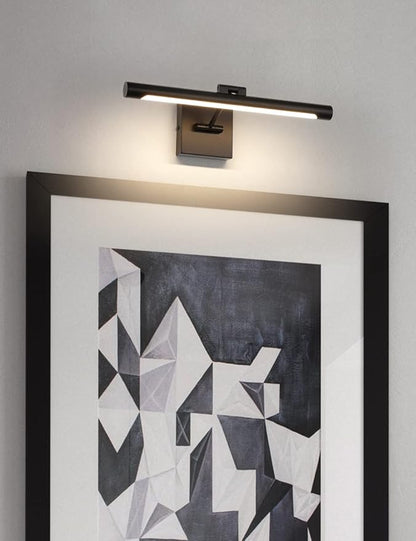 Joosenhouse LED Picture Light Fixtures 16.53" Inches Long Modern Black Wall Lamps with Rotatable Lighting Tube Picture Frame Lights for Paintings 7W(50W Eqv.) Hardwired Connection 3000K